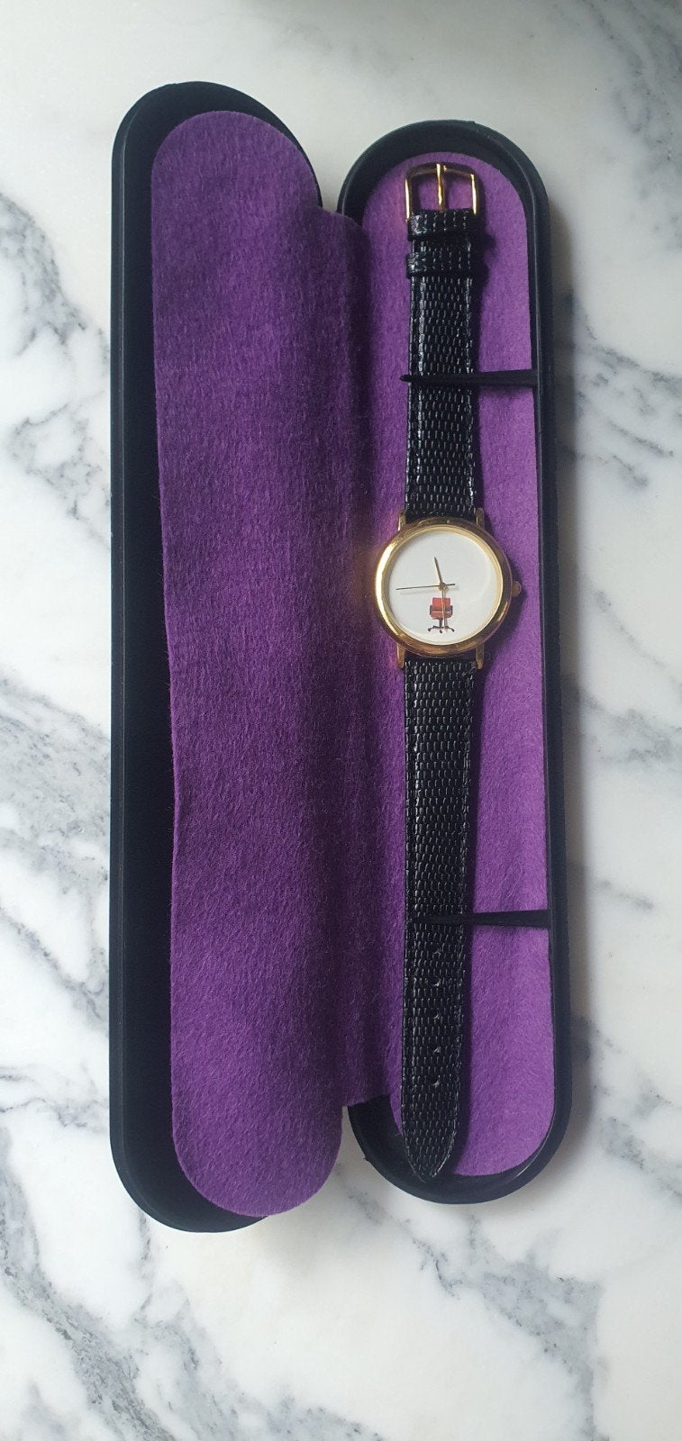 Bureaustoel horloge, Bijoux, Sacs & Beauté, Montres | Hommes, Autres marques, Enlèvement ou Envoi, Cuir, Acier