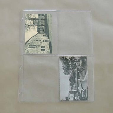 10 feuilles avec 4 cases pour cartes postale anciennes, Envoi