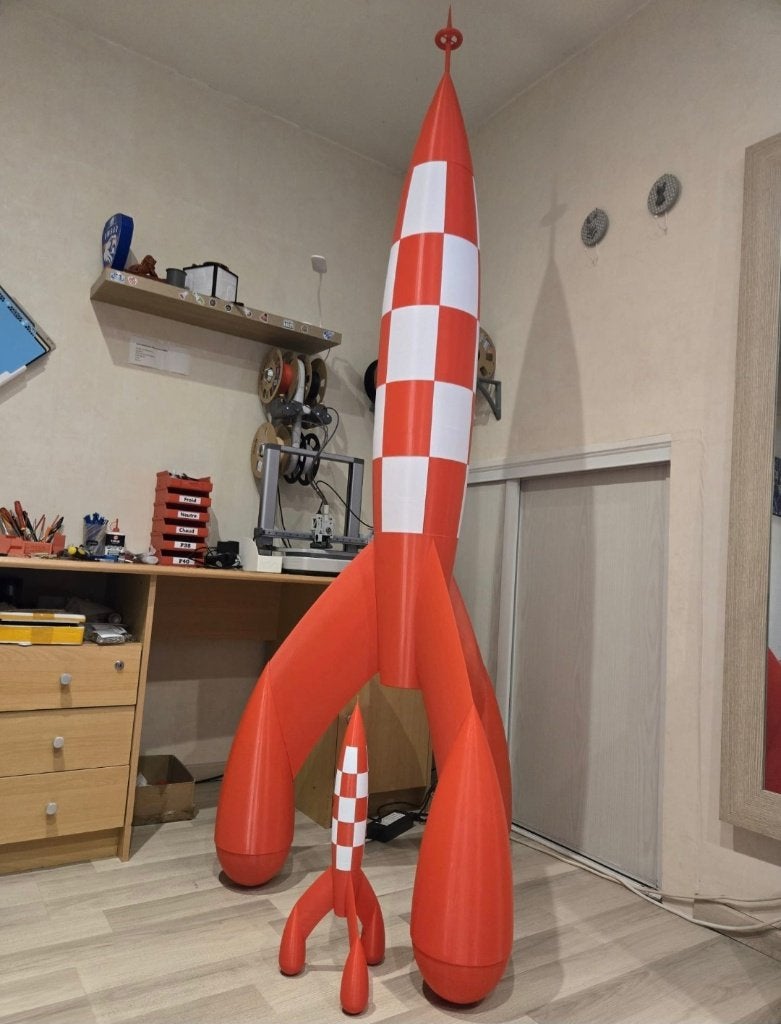 Raket uit het album Raket naar de maan 80cm., Ophalen of Verzenden, Nieuw, Overige typen
