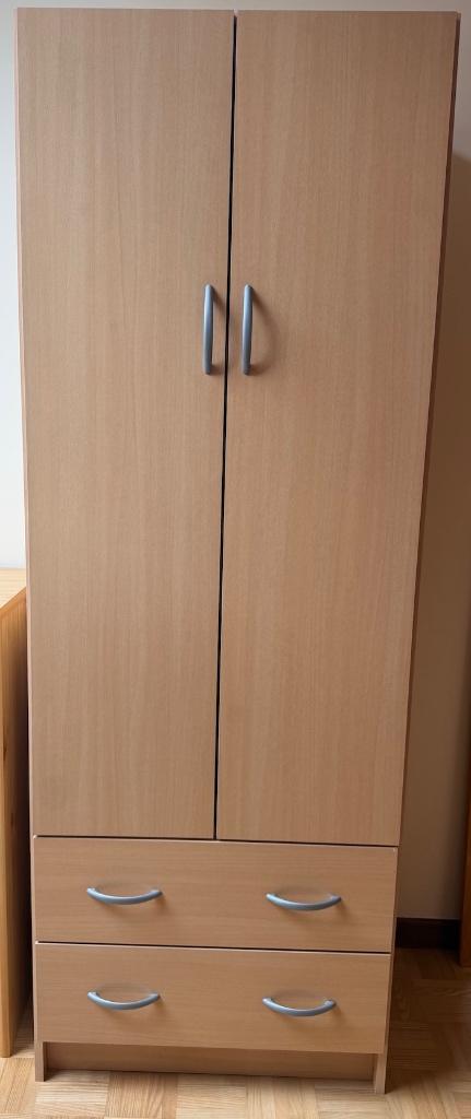 Armoire en bois clair - 170 cm, Maison & Meubles, Moins de 70 cm, Enlèvement, Utilisé, 40 à 80 cm