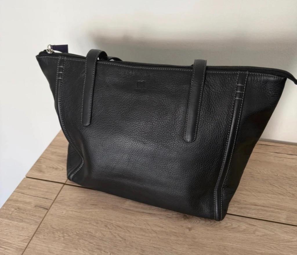 Bag Mywalit black leather, new, Ophalen, Zo goed als nieuw, Zwart, Schoudertasje