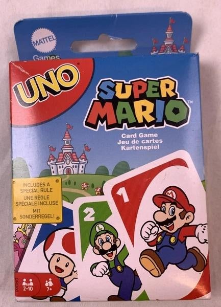 Mattel UNO Super Mario Kaartspel Nintendo Compleet spel, Hobby en Vrije tijd, Een of twee spelers, Verzenden, Zo goed als nieuw