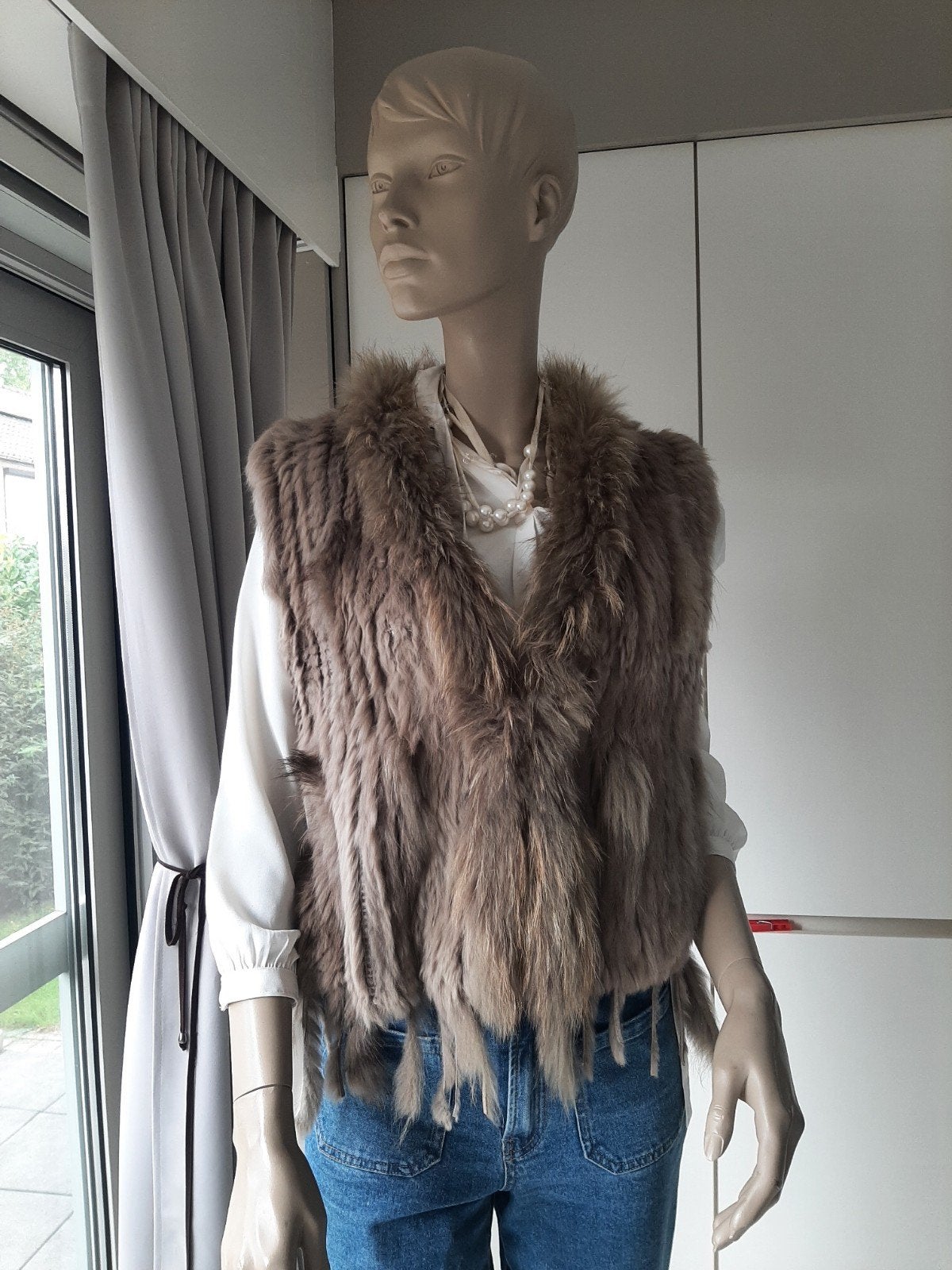 Body warmer in imitatie bont, Kleding | Dames, Afgeknipt, Ophalen of Verzenden, Maat 38/40 (M), Bruin