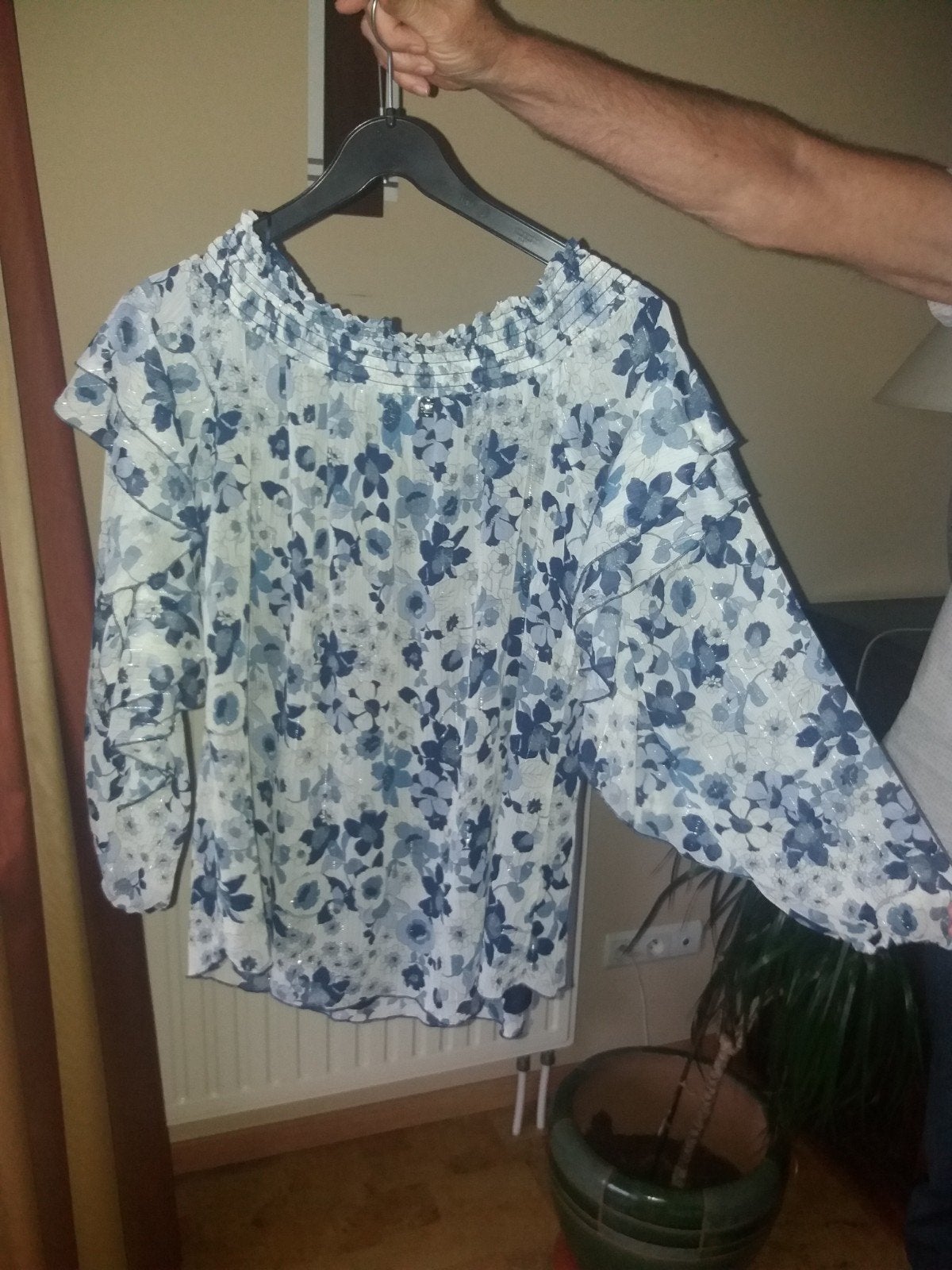 Nouvelle blouse élégante et fine « MY TWIN » e, Enlèvement ou Envoi, Taille 42/44 (L), Bleu