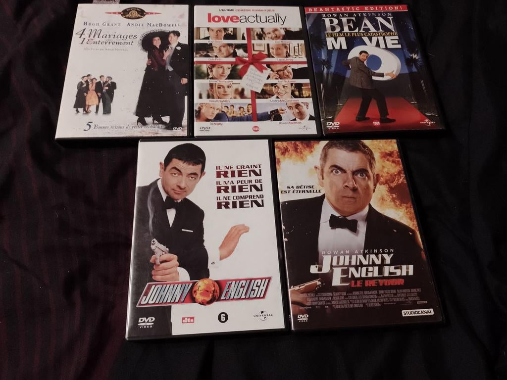 A vendre en DVD 5 films Rowan Atkinson, Tous les âges, Enlèvement ou Envoi, Comme neuf, Comédie d'action