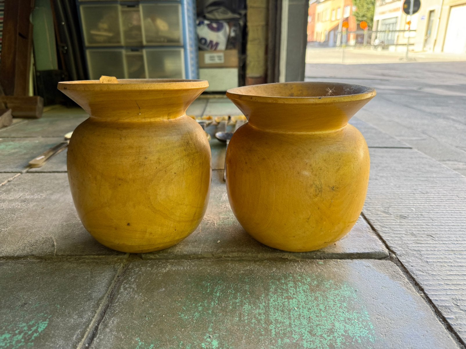 Vases en bois, Enlèvement, Utilisé