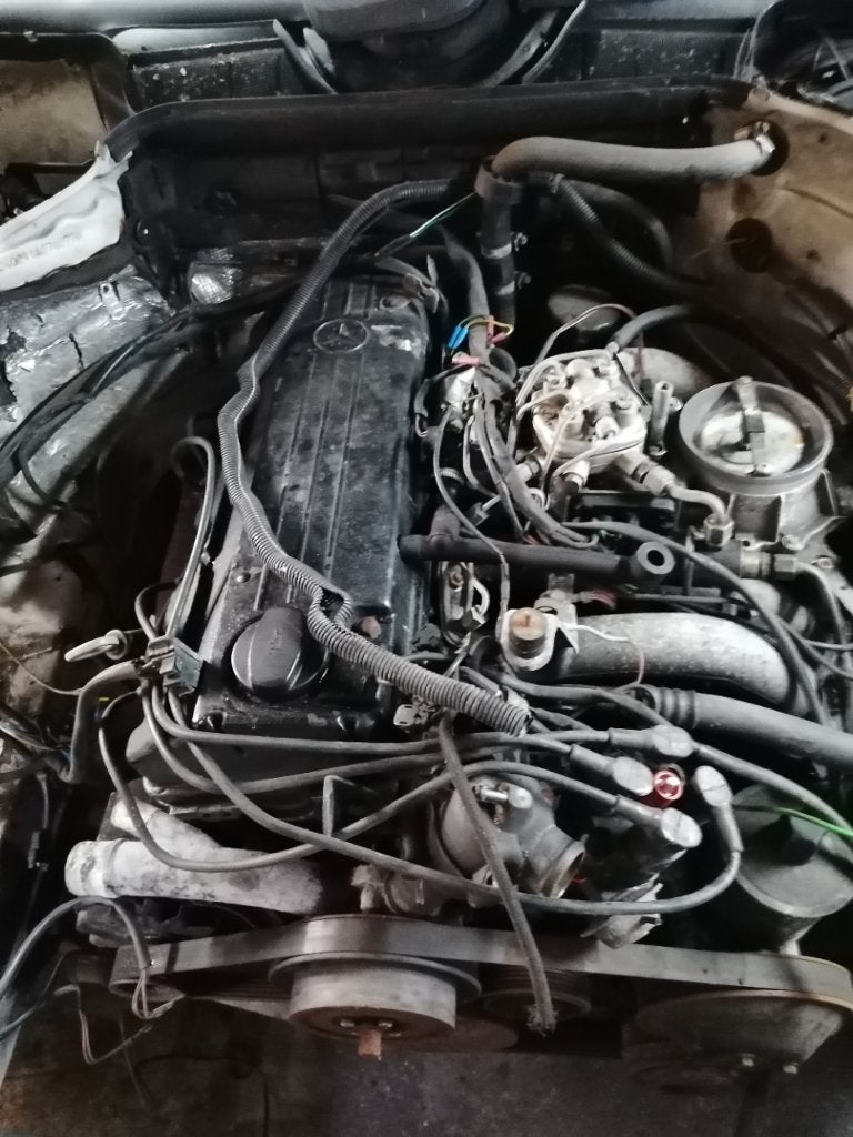 Moteur 200e avec boîte de vitesses Mercedes 1986, Enlèvement, Utilisé, Mercedes-Benz
