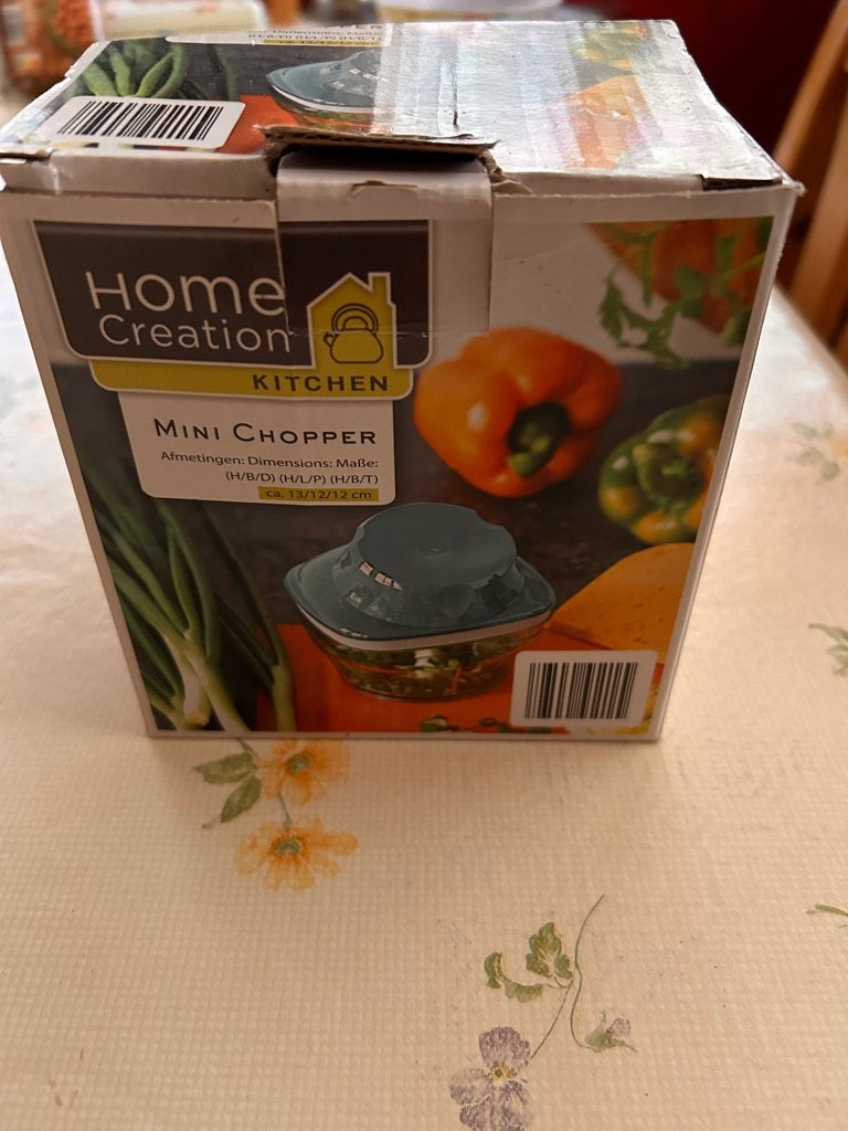 Mini Uien/Noten/Kruidenhakker., Huis en Inrichting, Ophalen of Verzenden, Nieuw, Blauw