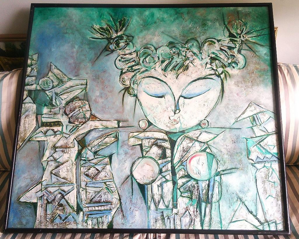 GROOT - Figuur in compositie 1990 - Gianto -  Indonesisch, Ophalen