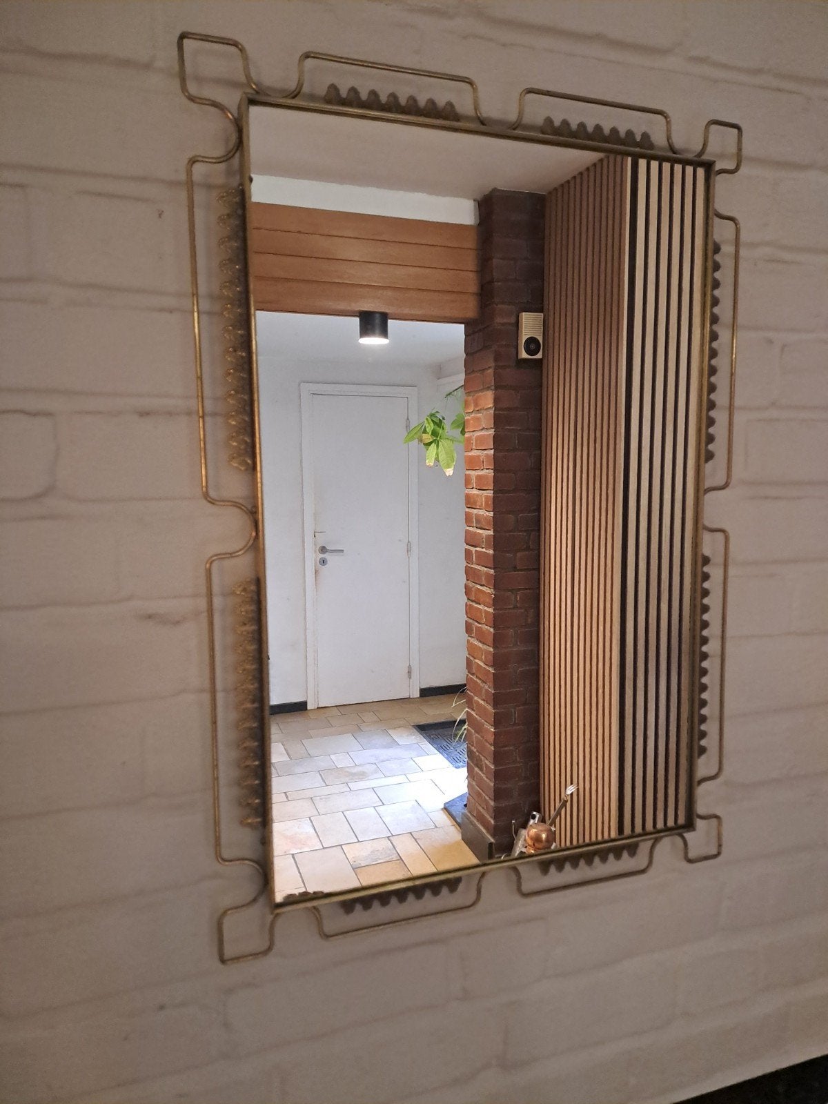 Hollywood Regency spiegel - 4 kg, Huis en Inrichting, Woonaccessoires | Spiegels, Ophalen, Minder dan 50 cm, Gebruikt, Minder dan 100 cm