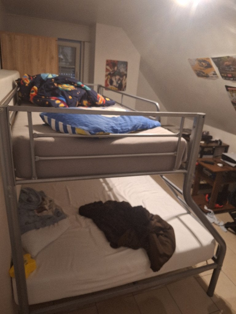 Stapelbed, Huis en Inrichting, Slaapkamer | Stapelbedden en Hoogslapers, Ophalen, Gebruikt, 210 cm, Tweepersoons