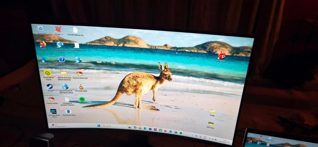 Beeldscherm samsung curved 32 inch (nieuwstaat), Audio, Tv en Foto, Projectieschermen, Ophalen, Elektrisch, Zo goed als nieuw
