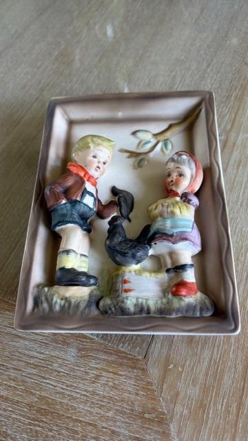 Wandpallet in porselein - vintage - hummel, Antiek en Kunst, Ophalen