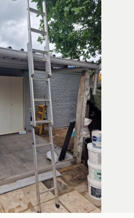 Ladder uitschuifbaar, Ophalen, Zo goed als nieuw, Ladder, Opvouwbaar of Inschuifbaar