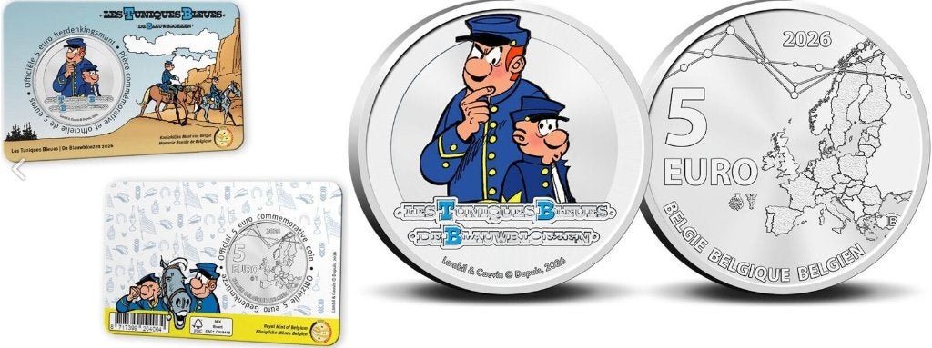 CC 5 euros Belgique 2026 Les blouses bleues colorées, Timbres & Monnaies, Enlèvement ou Envoi, Belgique, 5 euros