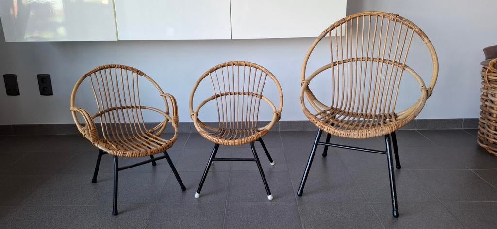 Chaises en rotin vintage rétro, Enlèvement