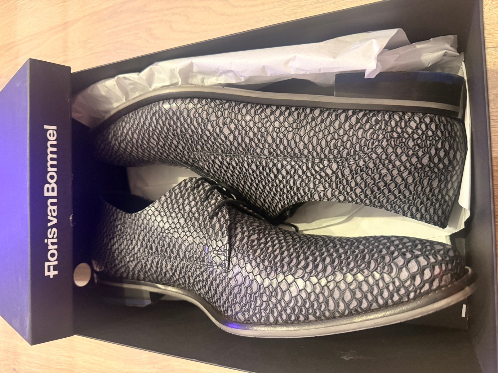 Floris van Bommel herenschoenen – maat 46, Kleding | Heren, Schoenen, Ophalen, Blauw, Zo goed als nieuw, Veterschoenen