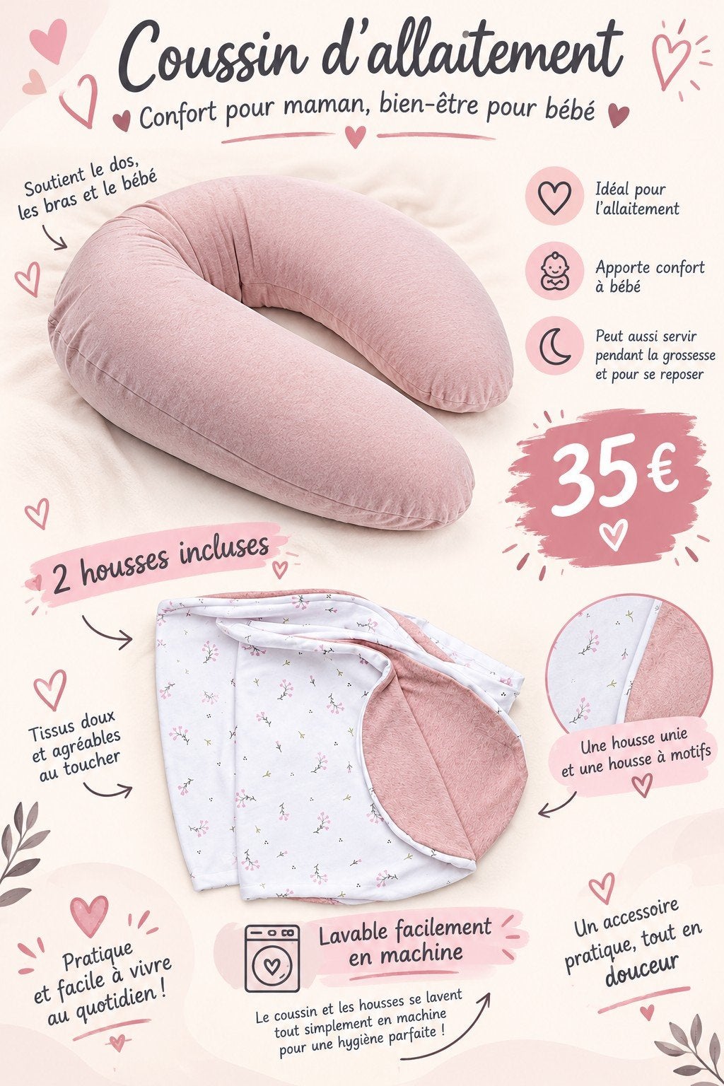 coussin d'allaitement Doomoo, Kinderen en Baby's, Ophalen of Verzenden