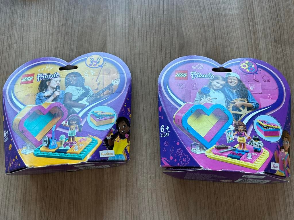 Lego Friends Emma en Andrea’s en Olivia’s hartvormige doos, Ophalen, Zo goed als nieuw, Complete set, Lego