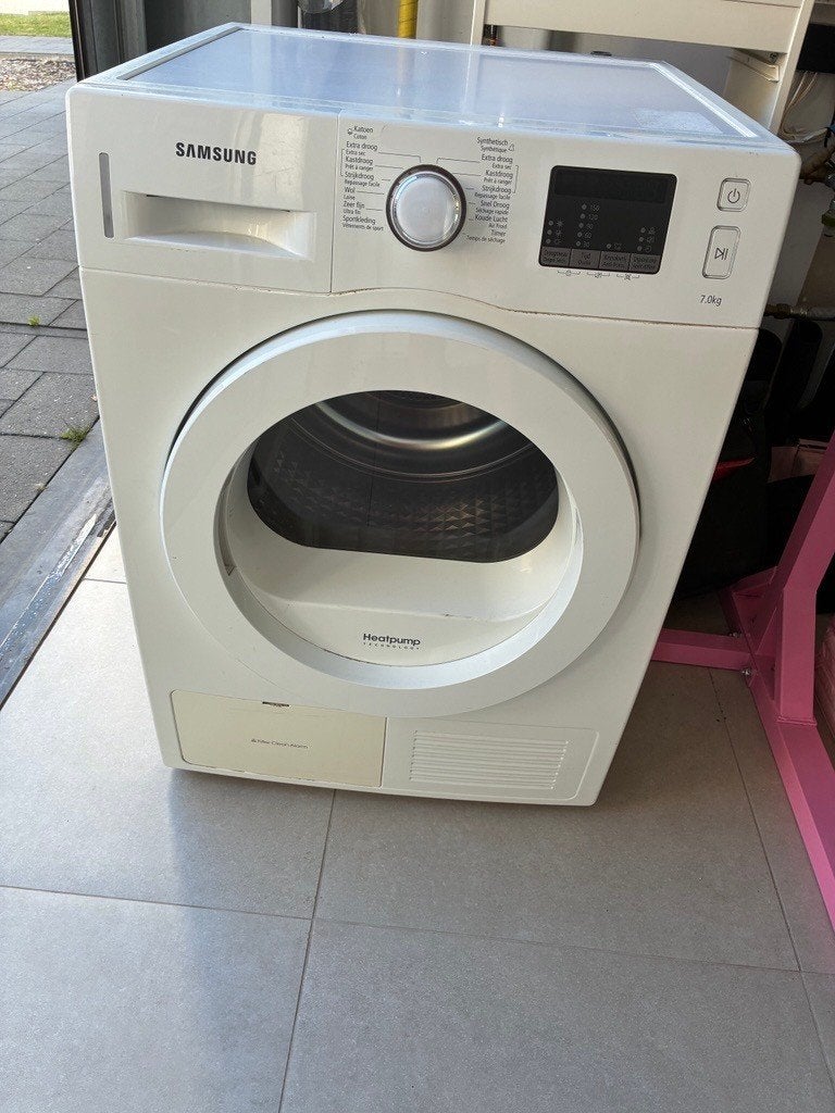 Droogkast Samsung 7 kg (condensatie - werkend), Ophalen, 6 tot 8 kg, Gebruikt, Anti-kreukfase