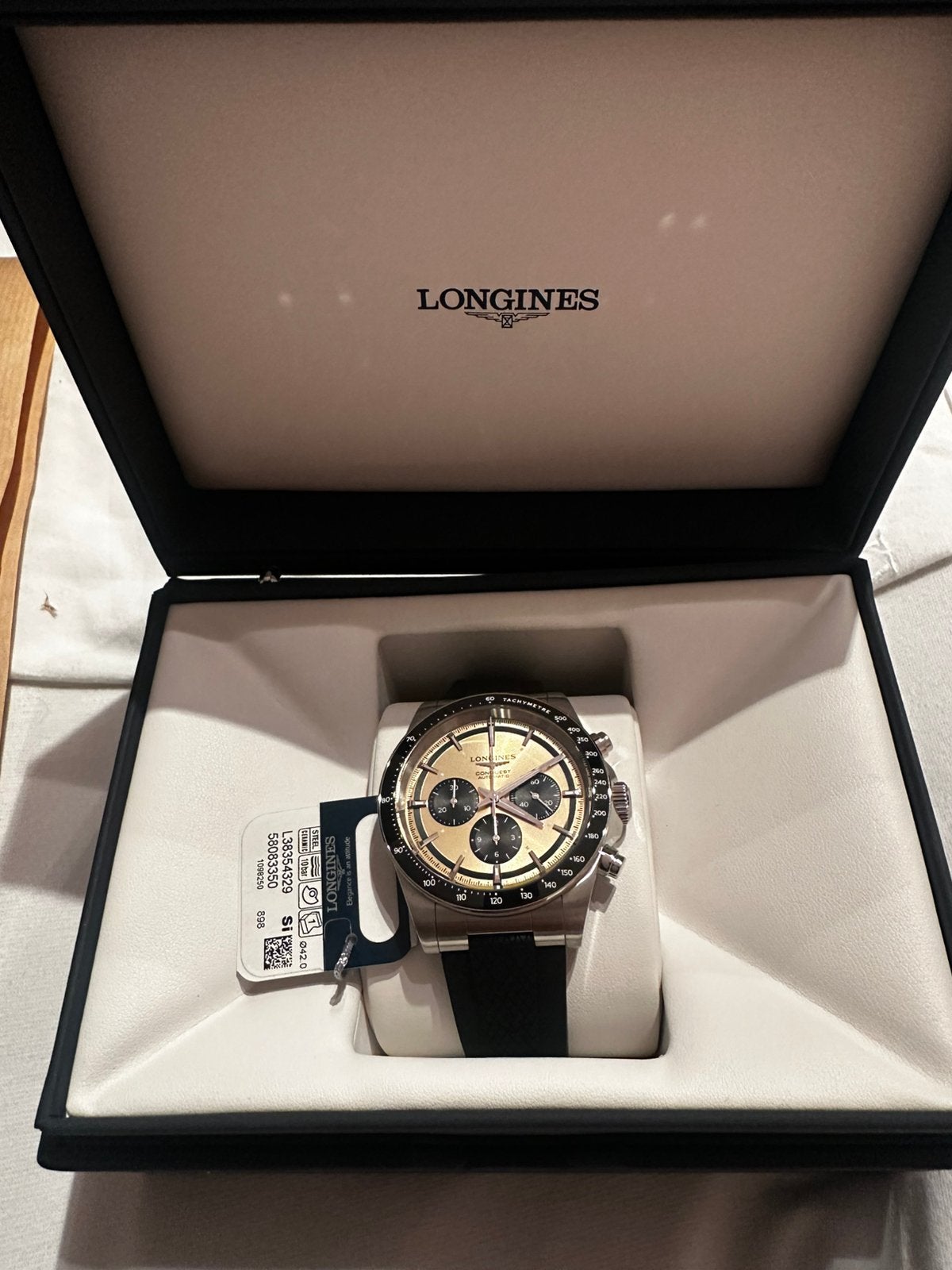 Longines Conquest Cronograph L3.835.4.32.9, Polshorloge, Overige materialen, Nieuw, Ophalen