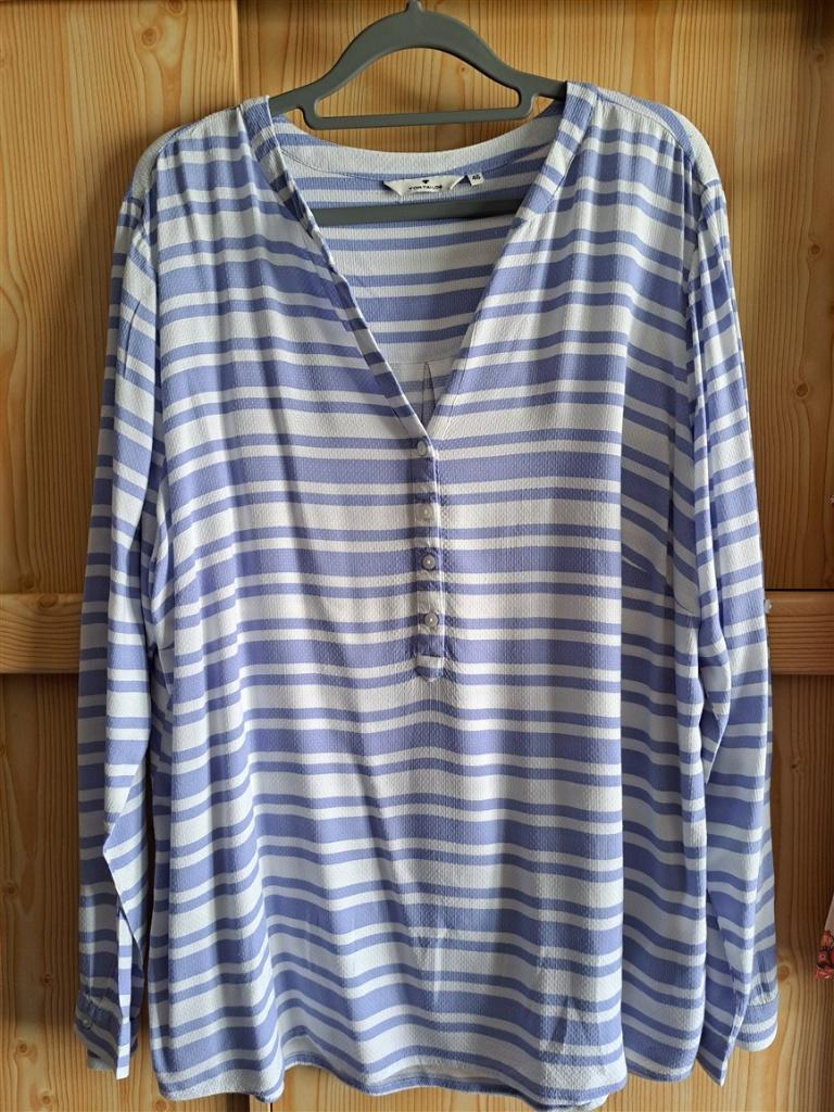Blouse rayée bleu clair et blanc taille 46, Taille 46/48 (XL) ou plus grande, Enlèvement ou Envoi, Blanc, Tom Tailor