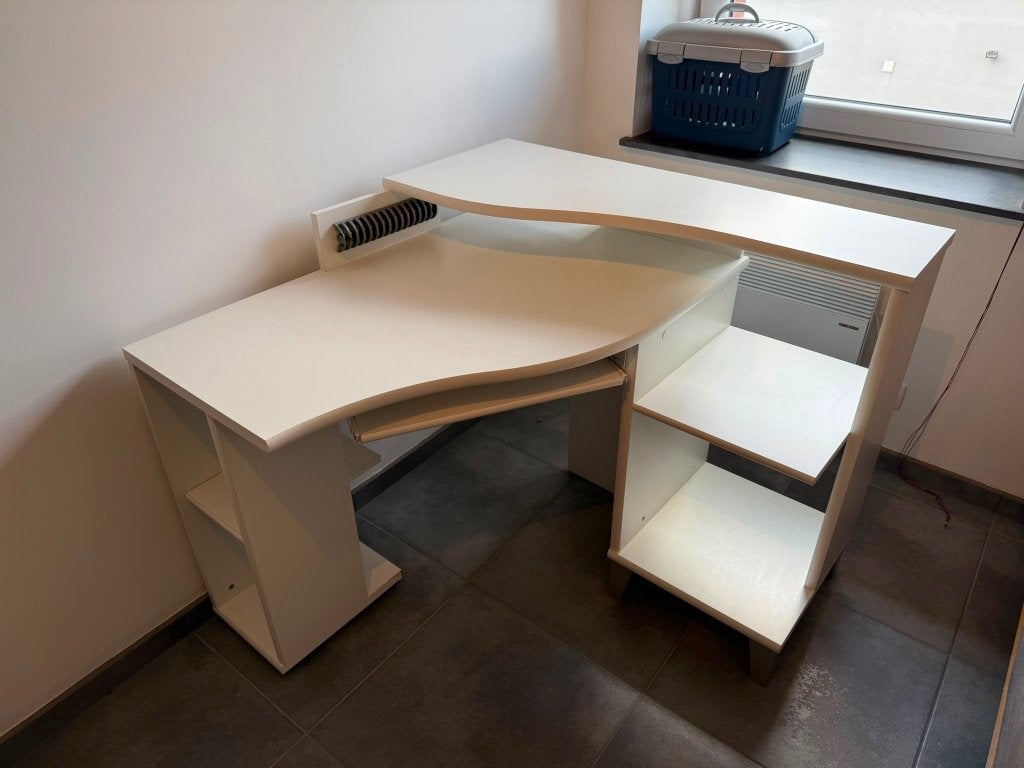 Bureau d’angle blanc, Maison & Meubles, Bureaux, Autres marques, 110 cm, Classique, Démontable