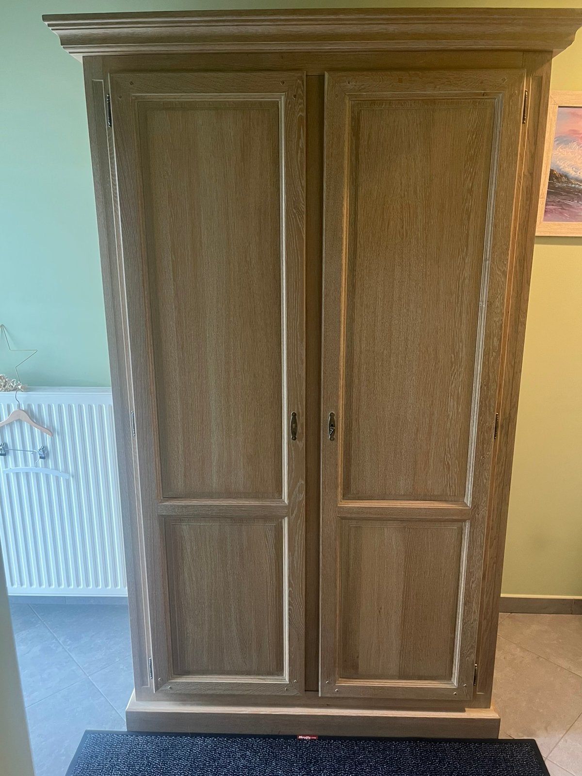 Massieve eiken kast, Ophalen, 70 tot 120 cm, Eikenhout, 170 cm of meer