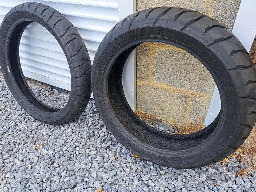 Michelin Annakee BMW R1200 GS (170/60 r17 + 120/70 R19), Motos, Enlèvement, Utilisé