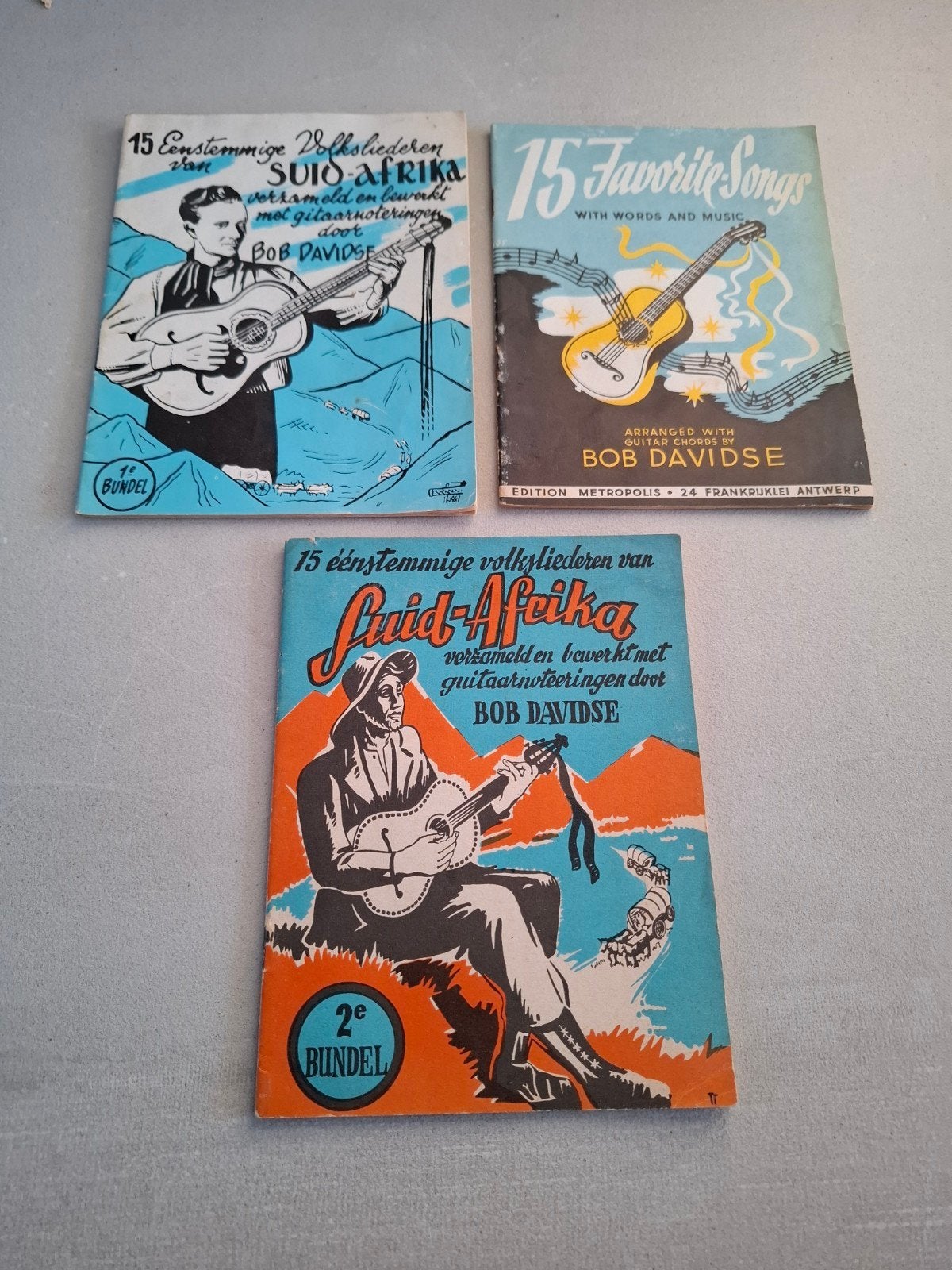 3 boekjes met partituren Bob Davidse jaren '50, Ophalen