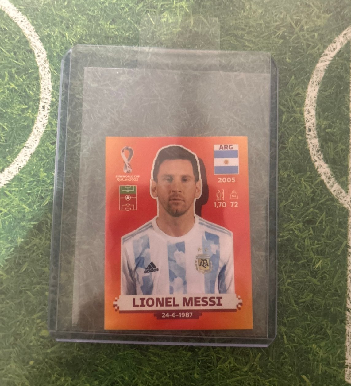 Lionel Messi Wk 2022 Sticker!, Ophalen of Verzenden, Nieuw, Sticker