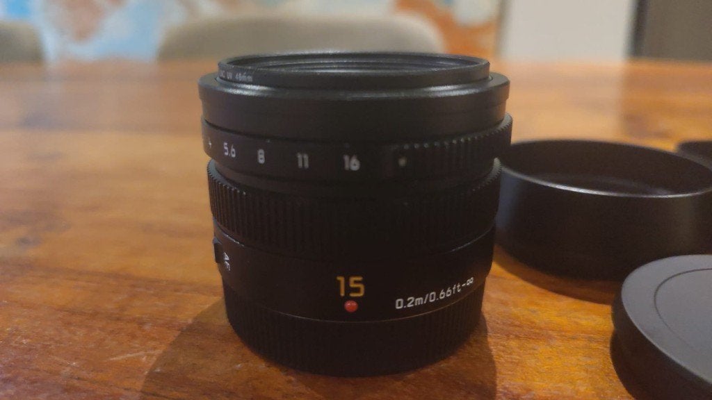 Panasonic Leica DG Summilux 15mm f/1.7 ASPH (alleen de lens), Enlèvement ou Envoi, Utilisé, Filtre inclus, Panasonic