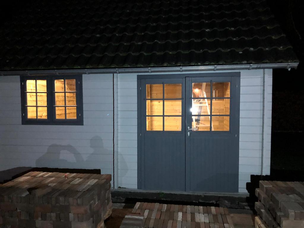 Tuinhuis in Engelse Cottage stijl (Grandcasa Tinos) 4X5 M, Tuin en Terras, Ophalen, Tuinhuis, 2 ramen, 500 cm of meer