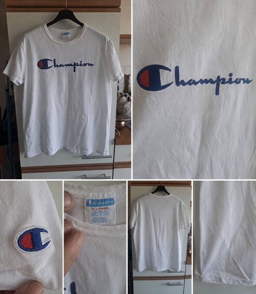 T-shirt Champion blanc – Taille XL – Très bon état, Porté, Blanc, Envoi, Taille 56/58 (XL)