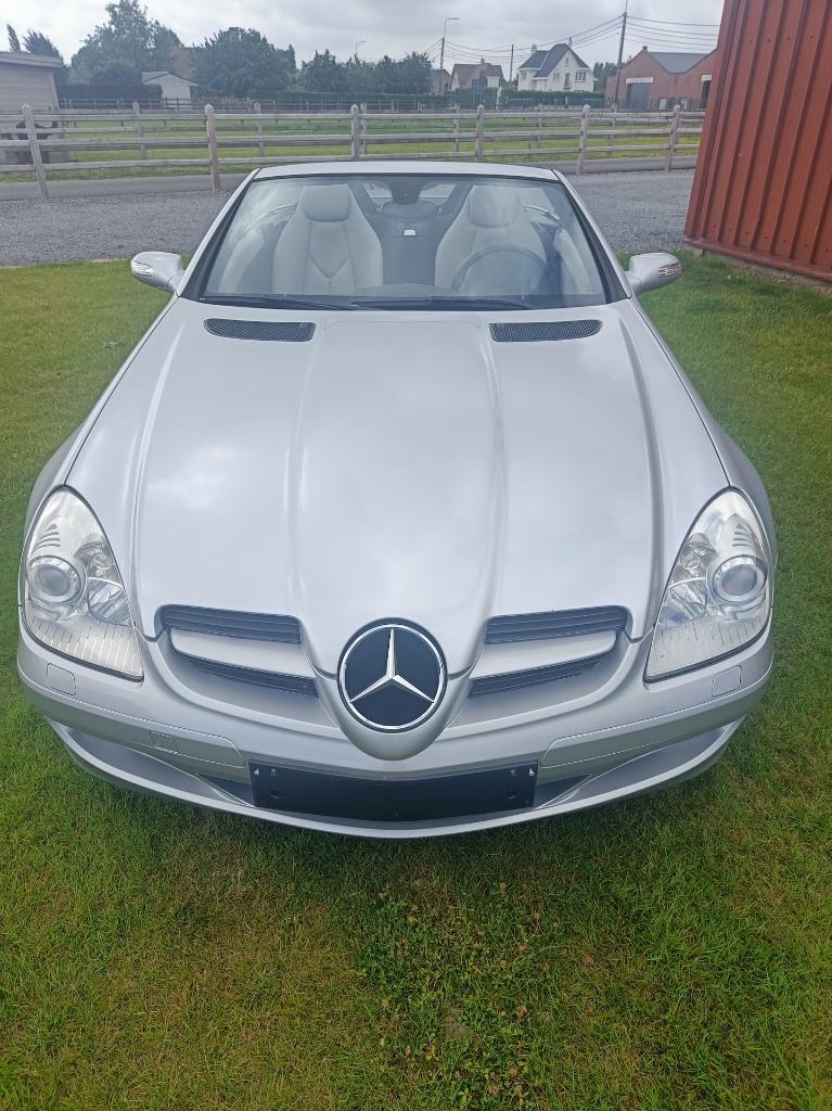 Mercedes SLK 200 Kompressor in nieuwe staat, Autos, Cuir, Argent ou Gris, Achat, Beige