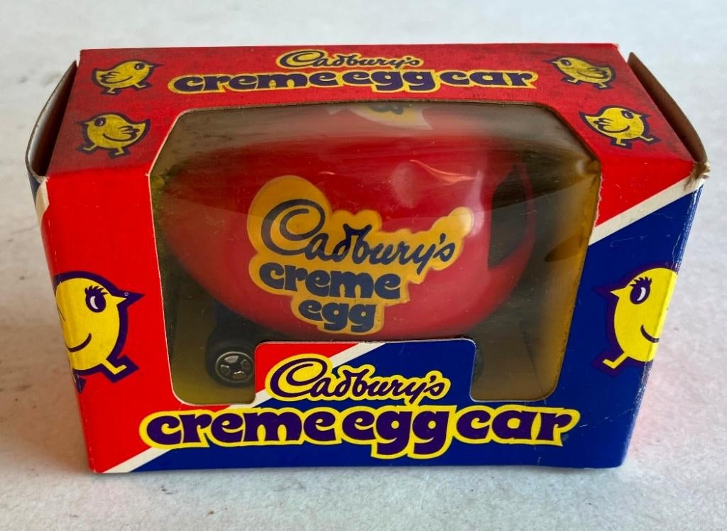 Cadbury’s Creme egg car rood vintage Corgi., Ophalen of Verzenden, Zo goed als nieuw, Auto