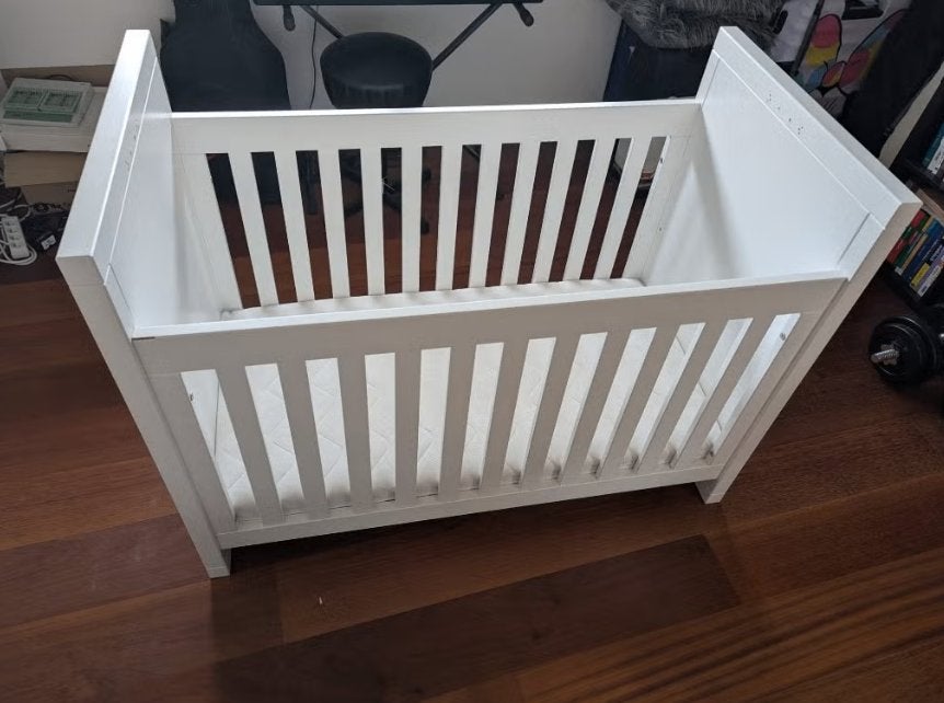 Meegroeibed Bopita Corsica (ledikant + peuterbed), Enlèvement, Comme neuf, Moins de 140 cm, Sommier à lattes