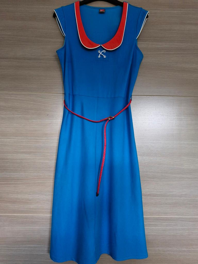 Vintage jurk,merk Who's that girl,maat S, Kleding | Dames, Jurken, Who's that girl, Blauw, Ophalen of Verzenden, Maat 36 (S)