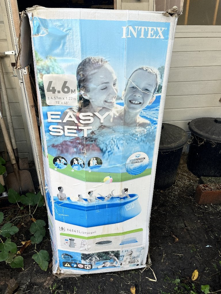 Zwembad met zandfilter, skimmer, stofzuiger, Ophalen, Gebruikt, Rond, Opzetzwembad