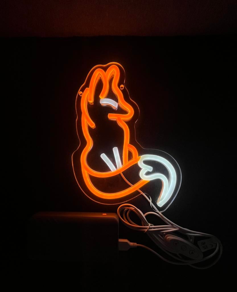 Neon light Vosje, Ophalen of Verzenden, Nieuw, Lichtbak of (neon) lamp