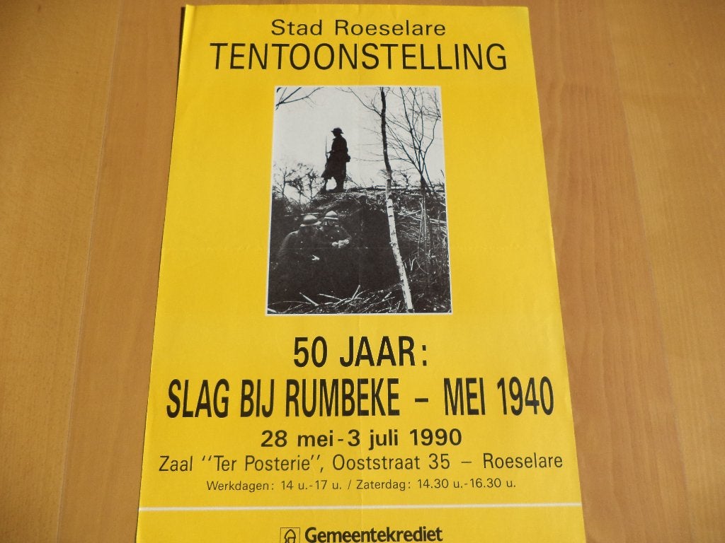 Herdenking Slag bij Rumbeke 1940 Wereldoorlog II ABBL oorlog, Verzamelen, Militaria | Tweede Wereldoorlog, Ophalen of Verzenden