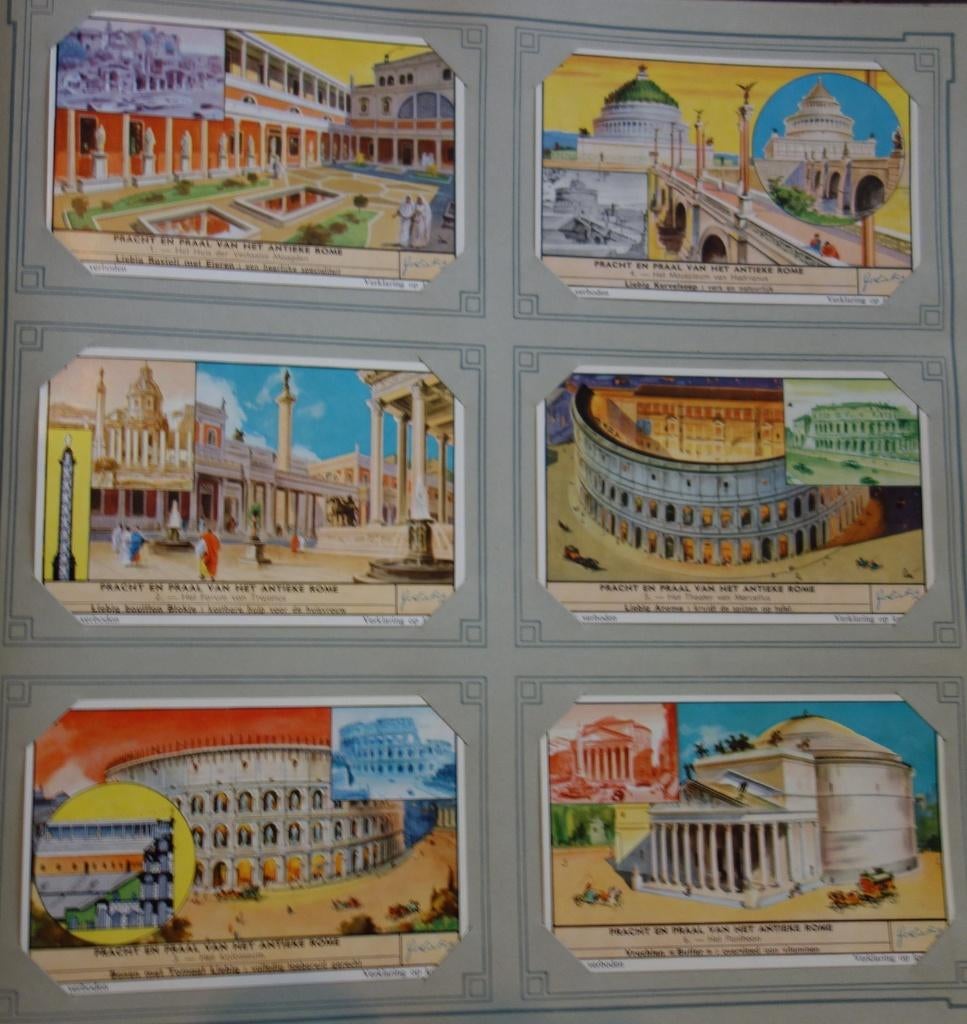Set Liebig Prenten Pracht en praal van het antieke Rome., Verzamelen, Zo goed als nieuw, 1940 tot 1960, Prent, Buitenland