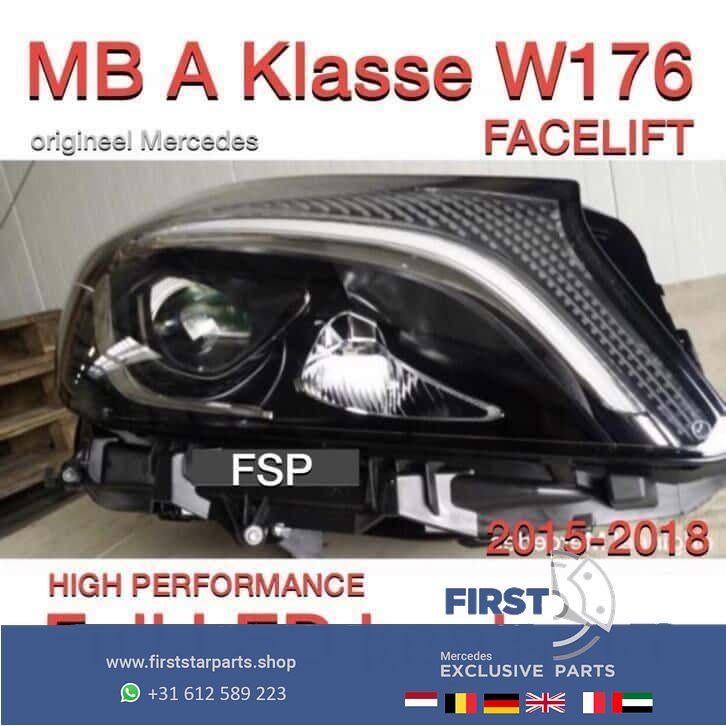 W176 Full LED koplamp origineel Mercedes A Klasse Facelift, Auto-onderdelen, Verlichting, Mercedes-Benz, Gebruikt, Verzenden