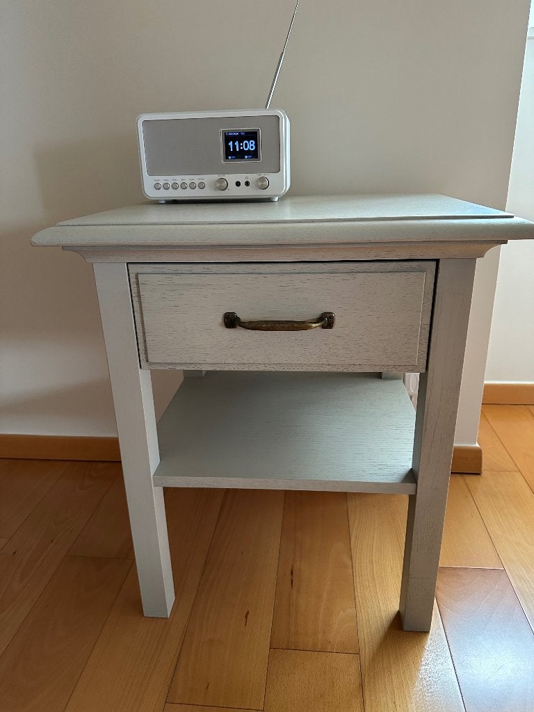 Bijzettafel washed grey, 55 tot 75 cm, Zo goed als nieuw, Landelijke stijl, Rechthoekig