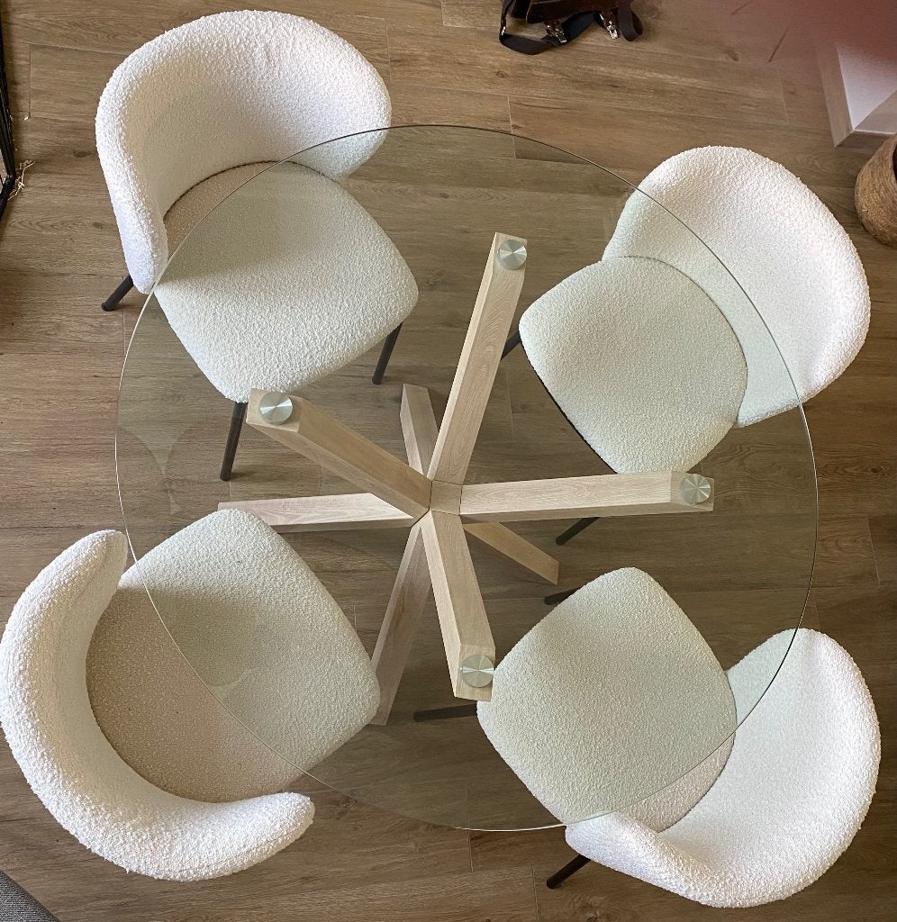 Ensemble de salle à manger Kave Home - table et 4 chaises, Enlèvement, Comme neuf, Modern, 4 à 6 chaises