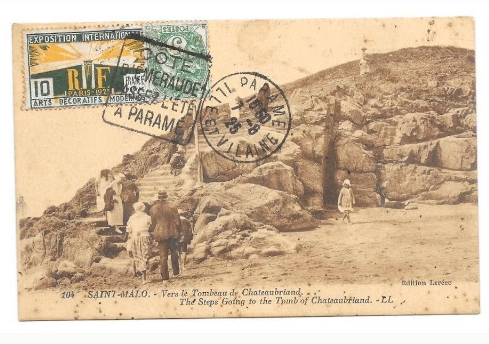 Saint Malo Vers le tombeau de chateaubriand, Verzenden, 1920 tot 1940, Gelopen, Frankrijk