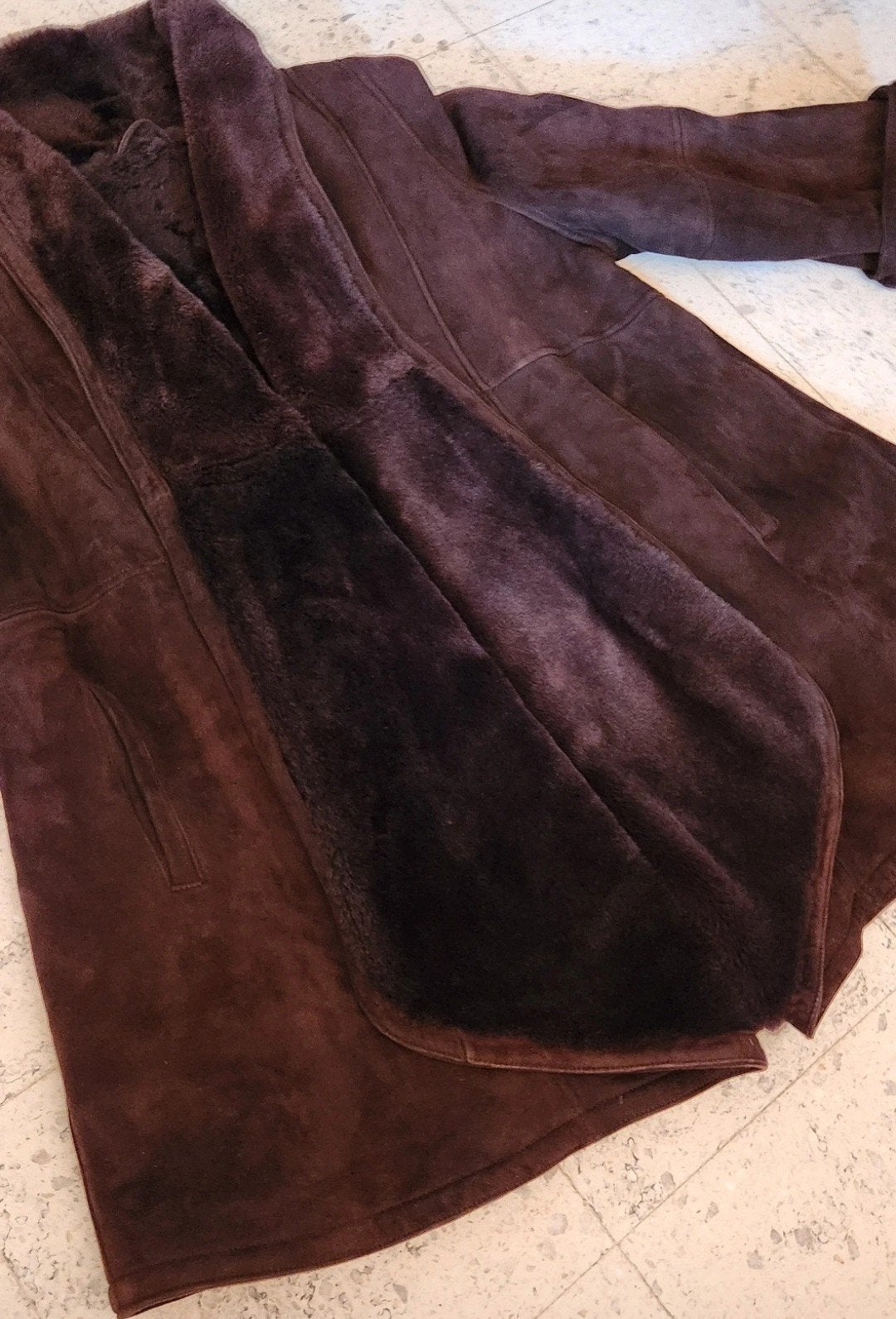 Vintage Guerrucci Bruine Lammy Coat ,Echt Leer, Vera Pelle, Vêtements | Femmes, Taille 38/40 (M), Enlèvement ou Envoi, Guerrucci