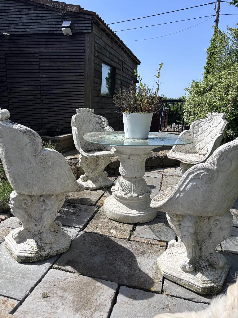 Ensemble jardin, Tuin en Terras, Ophalen, Gebruikt, Bijzettafel, Tuinset
