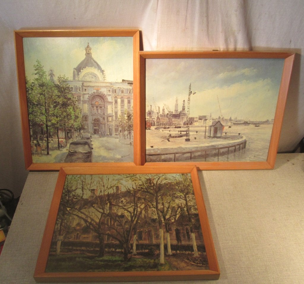 3 magnifiques cadres rétro en bois - 44x38/40x34, Maison & Meubles, Accessoires pour la Maison | Cadres, Enlèvement ou Envoi, Comme neuf
