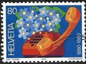 1 Postzegel Zwitserland 1980 PTT serie, Enlèvement ou Envoi, Affranchi